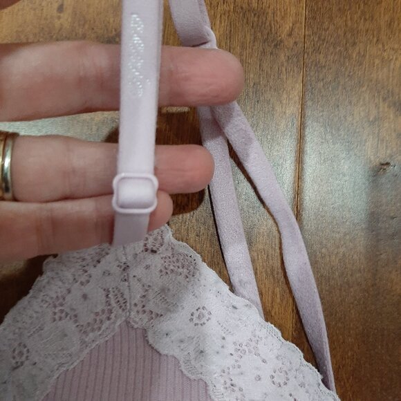 Feminine coquette lace ribbed bra 32b - Picture 5 of 10